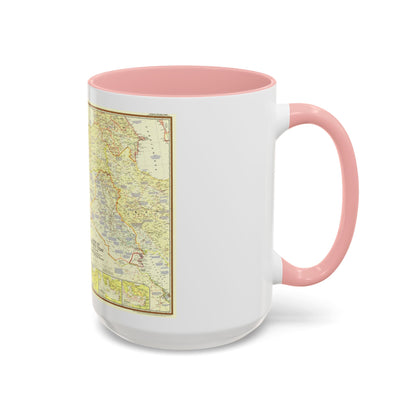 Middle East - Lands of the Bible Today (1956) (Map) Accent Coffee Mug