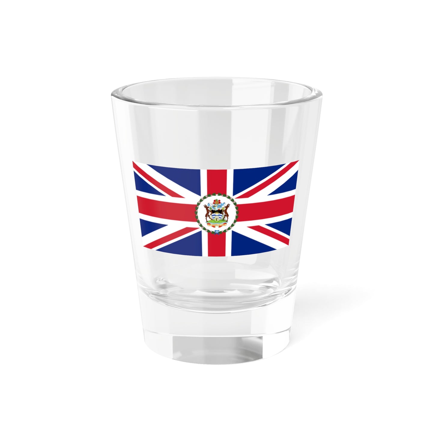 Flag of the Governor of Antigua and Barbuda 1967-1981 (Antigua and Barbuda) (Coat of Arms) Shot Glass 1.5oz