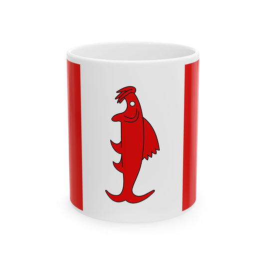 Drapeau commune de Marchin Wallonie (Belgium) White Coffee Mug