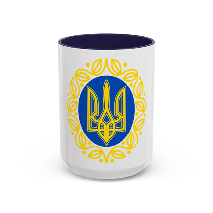 Coat of arms of Ukrainian People's Republic - Accent Coffee Mug