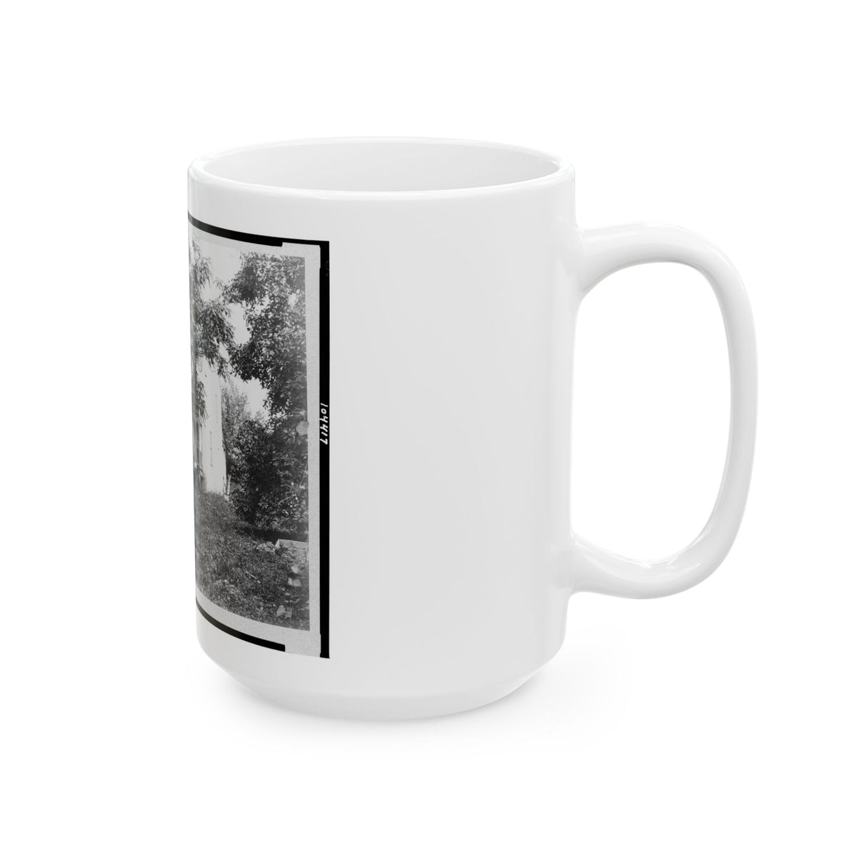 D.R. Miller House, With Family On Porch, Hagerstown Pike, Antietam, Maryland (U.S. Civil War) White Coffee Mug