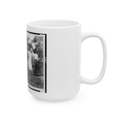 D.R. Miller House, With Family On Porch, Hagerstown Pike, Antietam, Maryland (U.S. Civil War) White Coffee Mug