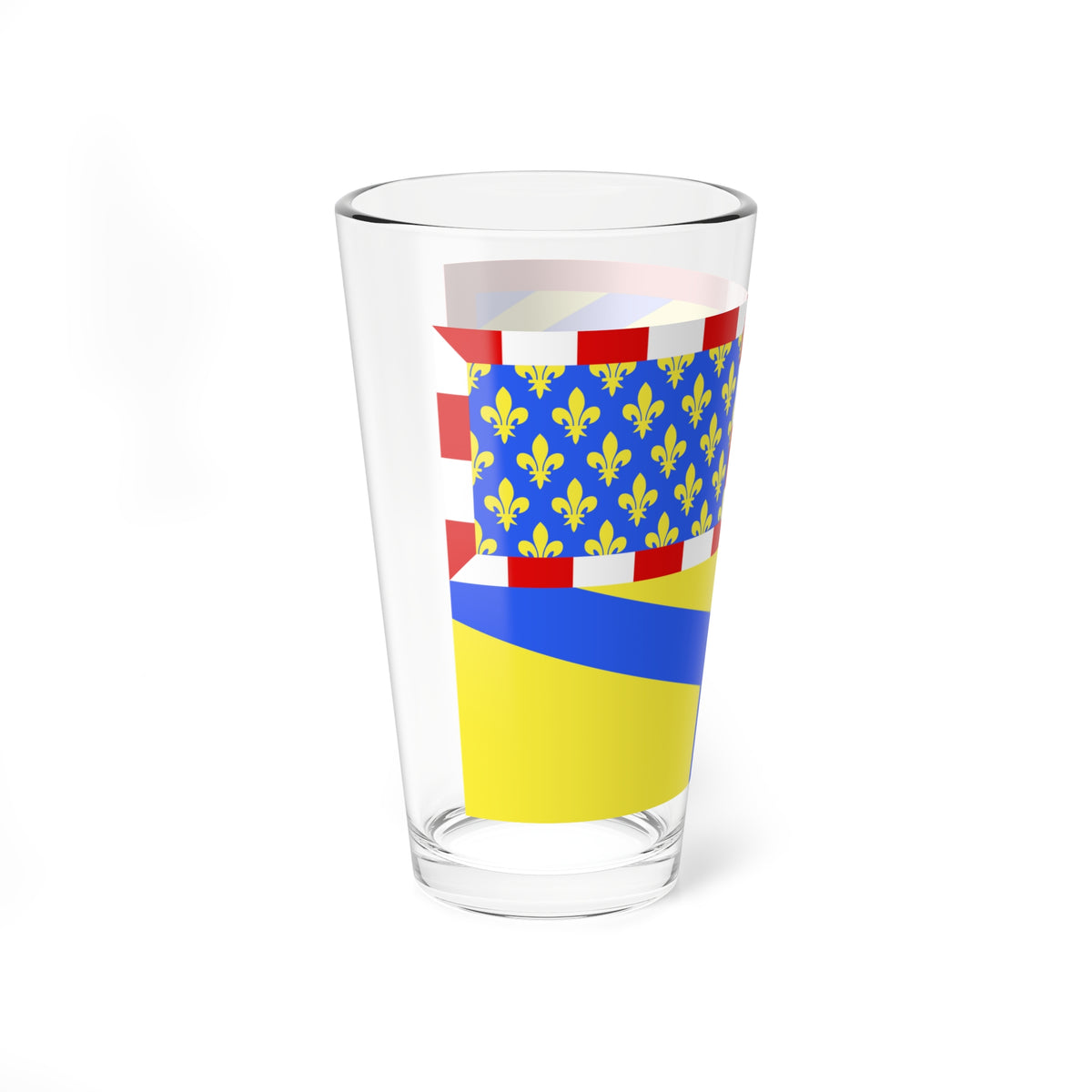 Drapeau fr departement Yonne (France) Pint Glass 16oz