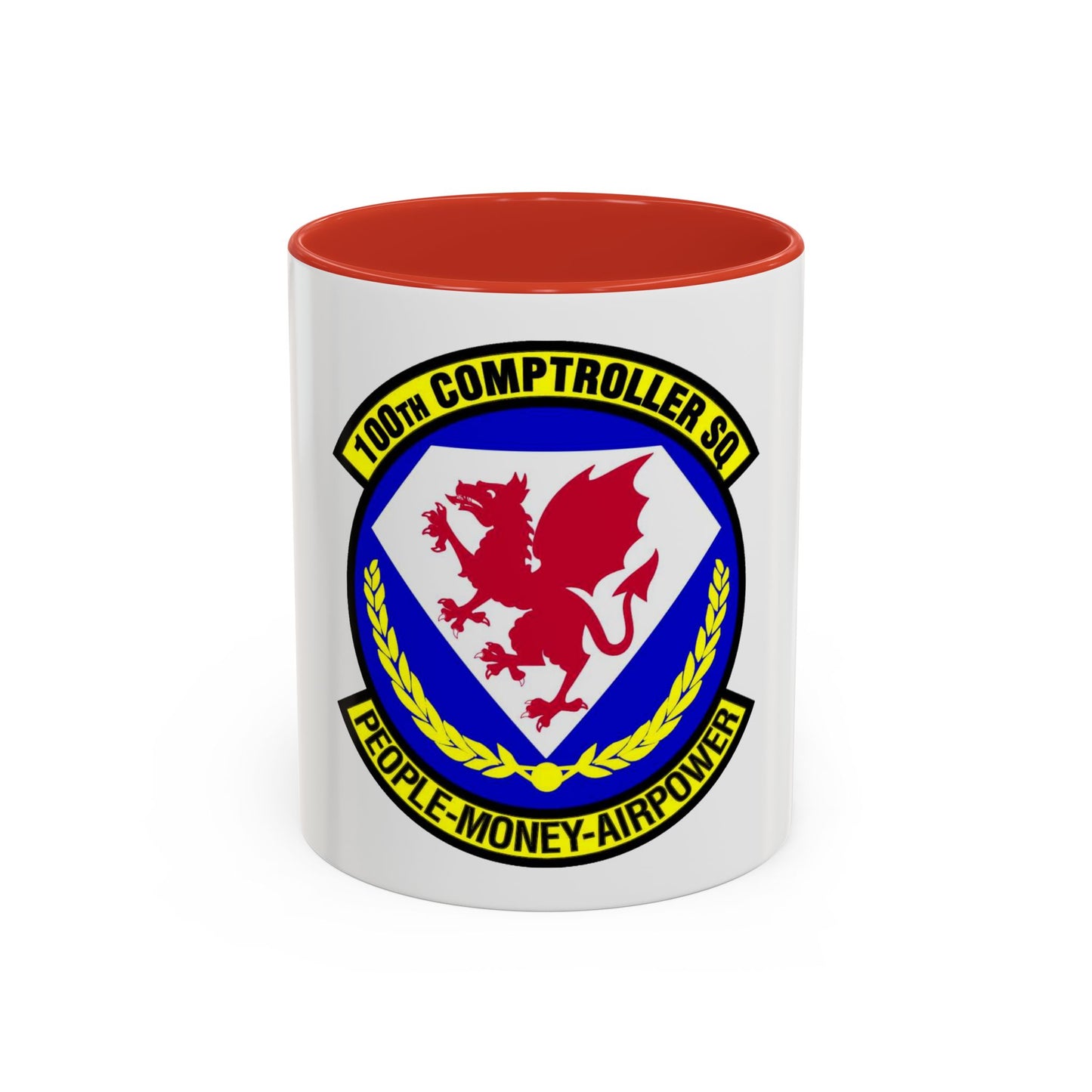 100 Comptroller Squadron USAFE (U.S. Air Force) Accent Coffee Mug