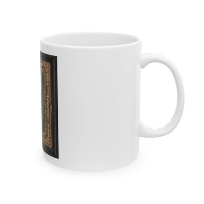 Sergeant William T. Biedler, 16 Years Old, Of Company C, Mosby's Virginia Cavalry Regiment With Flintlock Musket (U.S. Civil War) White Coffee Mug