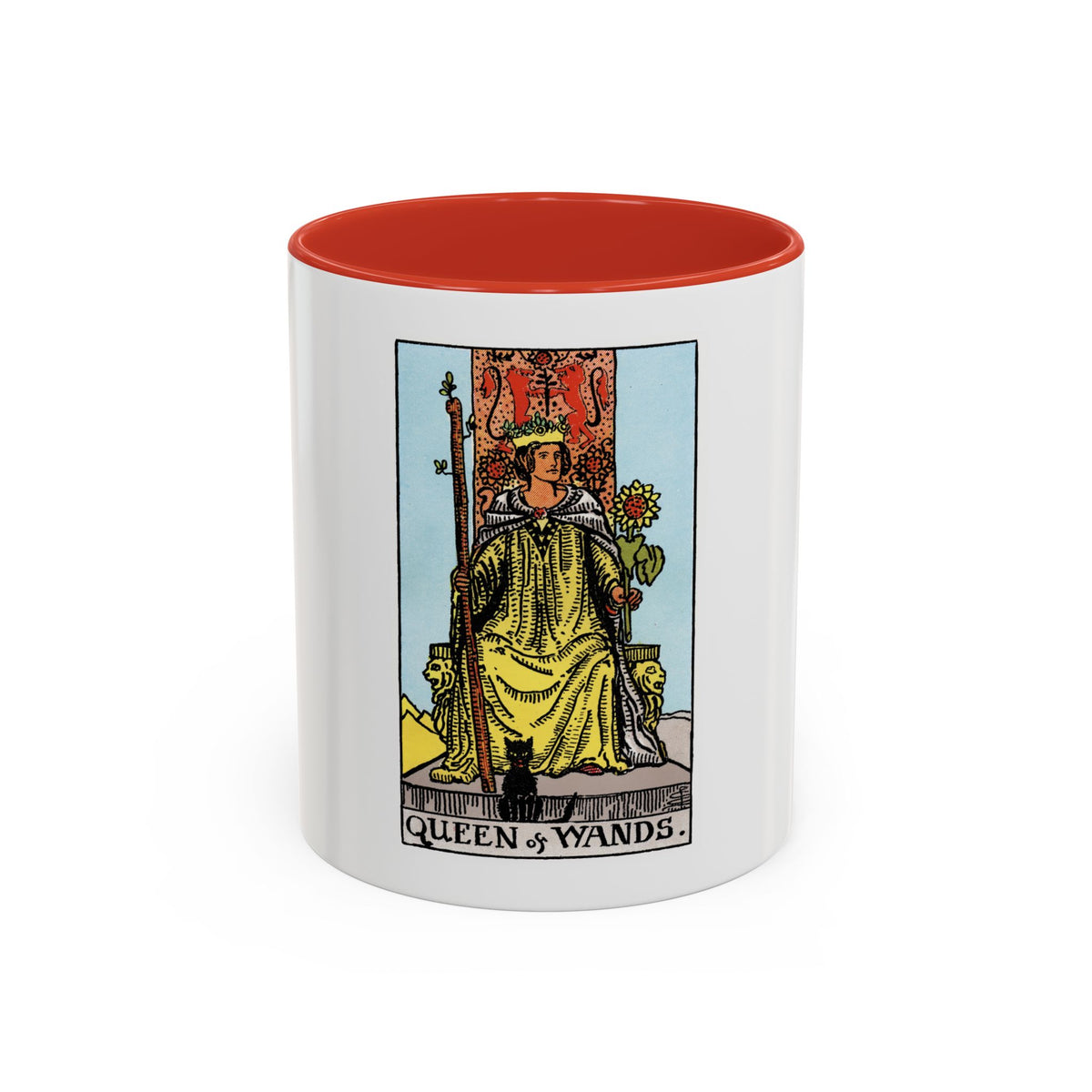 The Queen of Wands (Tarot Card) Accent Coffee Mug