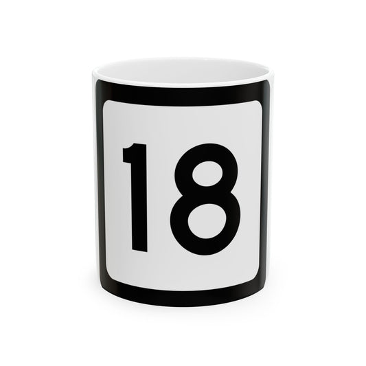 WV-18 (Virginia) (Road Sign) White Coffee Mug-11oz-Go Mug Yourself
