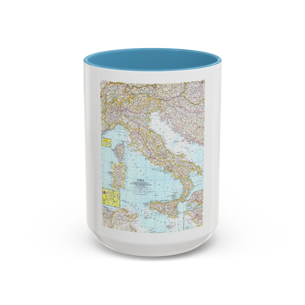 Italy (1961) (Map) Accent Coffee Mug