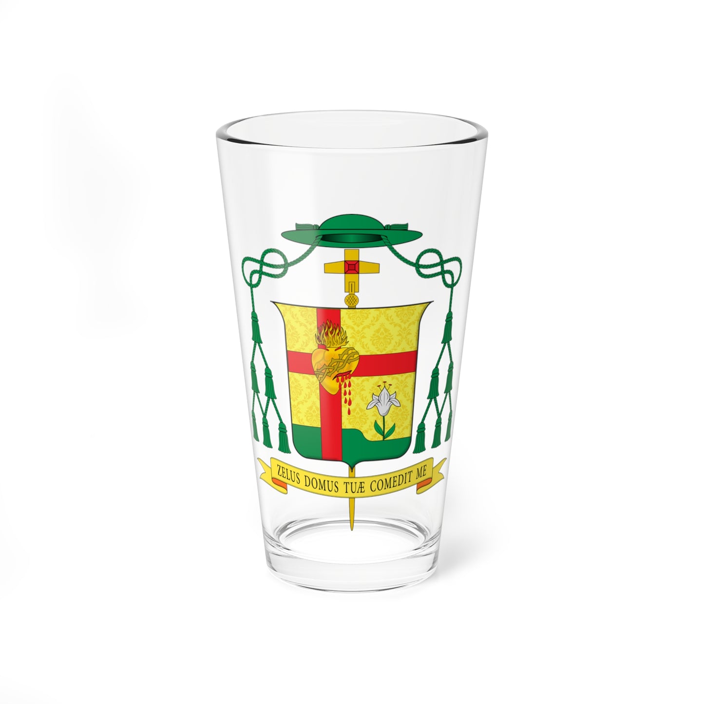 Escudo de Francisco Edimilson Neves Ferreira (Spain) (Coat of Arms) Pint Glass 16oz