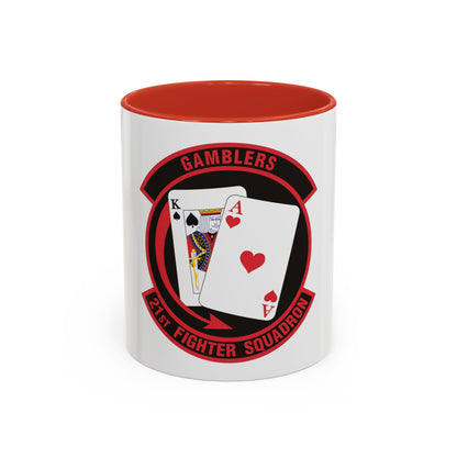 21 Fighter Squadron AETC (U.S. Air Force) Accent Coffee Mug