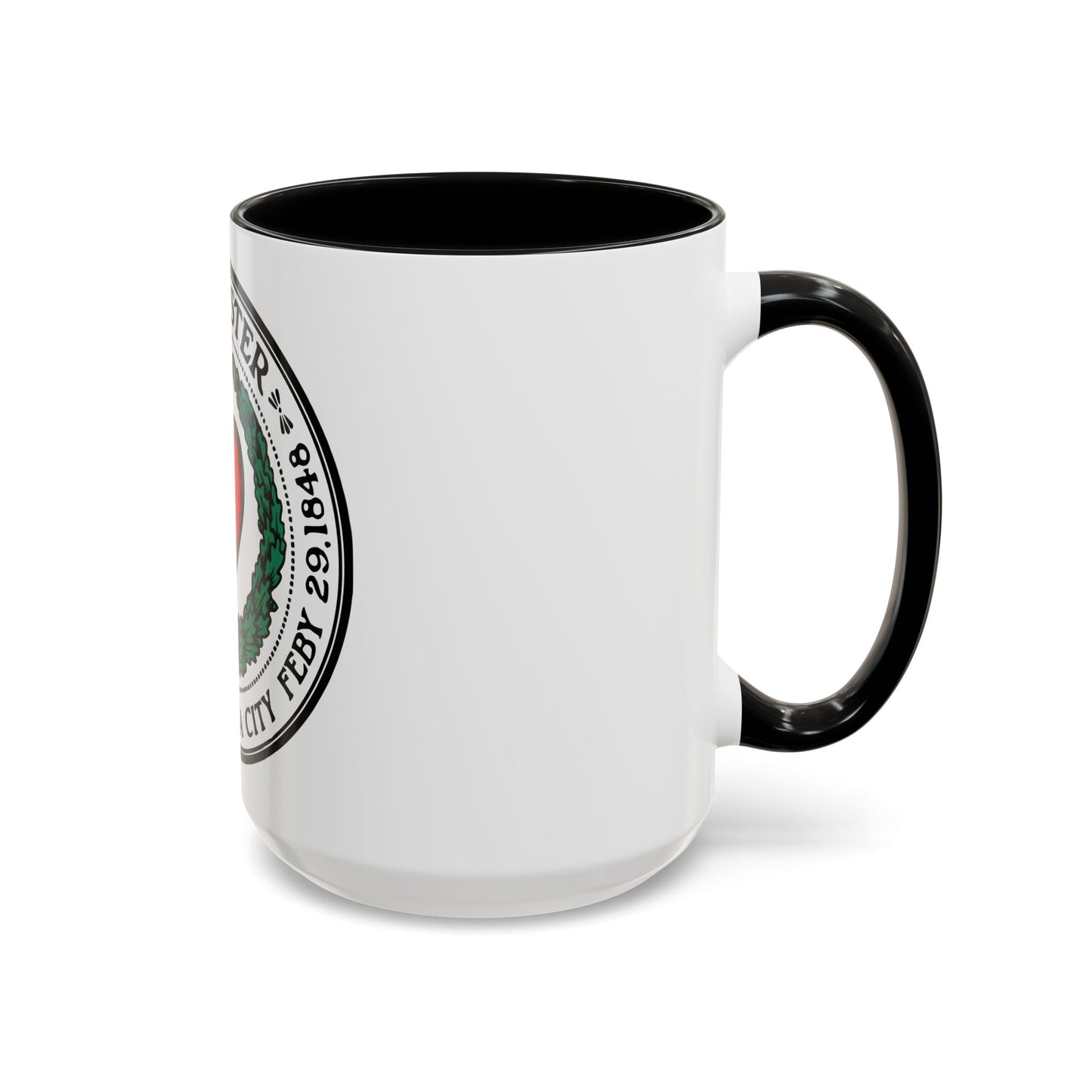 Seal of Worcester Massachusetts - Accent Coffee Mug