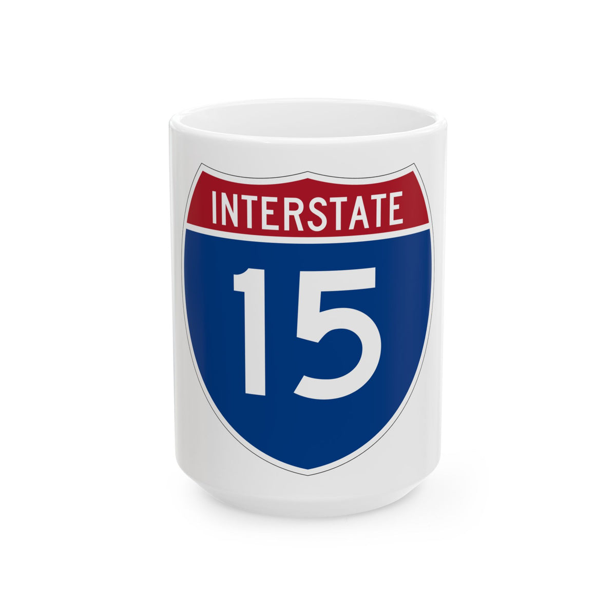 Interstate 15 (U.S. Highways) White Coffee Mug
