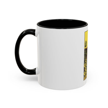 The 9 of Pentacles (Tarot Card) Accent Coffee Mug
