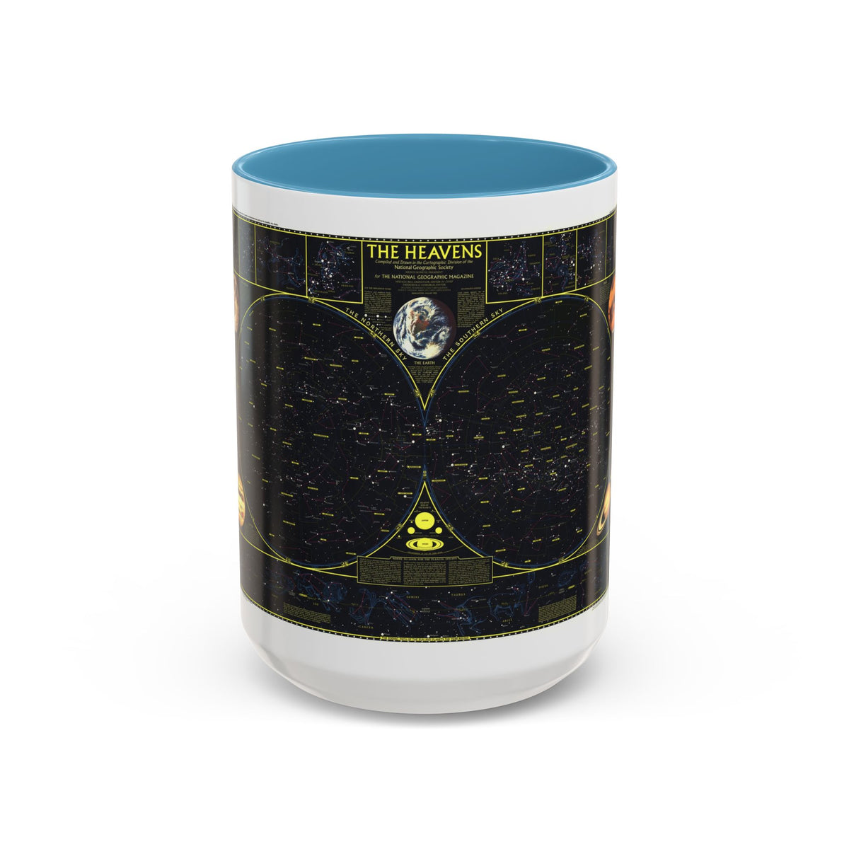 Heavens. The (1970) (Map) Accent Coffee Mug