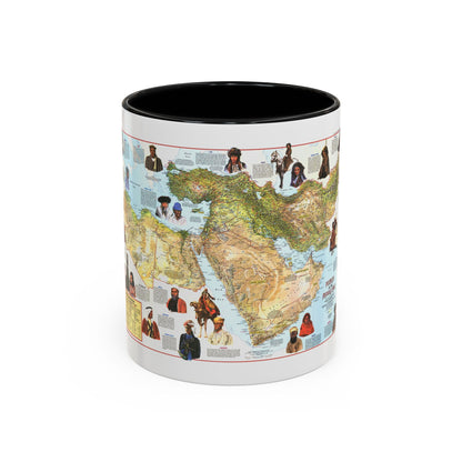 Middle East - The Peoples 1 (1972) (Map) Accent Coffee Mug