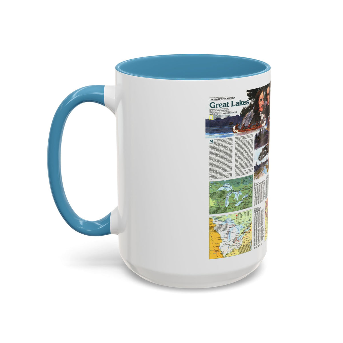 Canada - The Great Lakes 2 (1987) (Map) Accent Coffee Mug