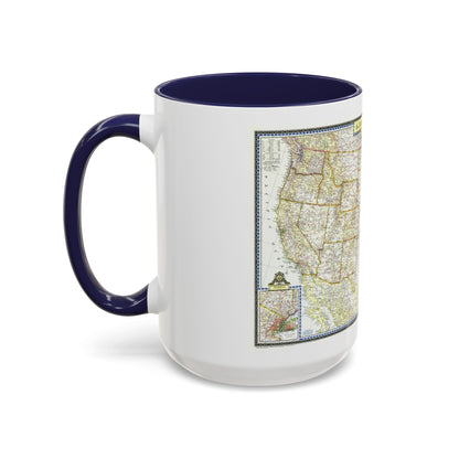 USA - The United States (1951) (Map) Accent Coffee Mug