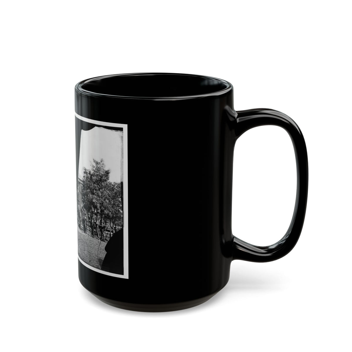 Brandy Station, Virginia. Headquarters, 1st Bridgade Horse Artillery (U.S. Civil War) Black Coffee Mug