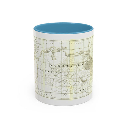 South America - Orinoco River (1896 (Map) Accent Coffee Mug