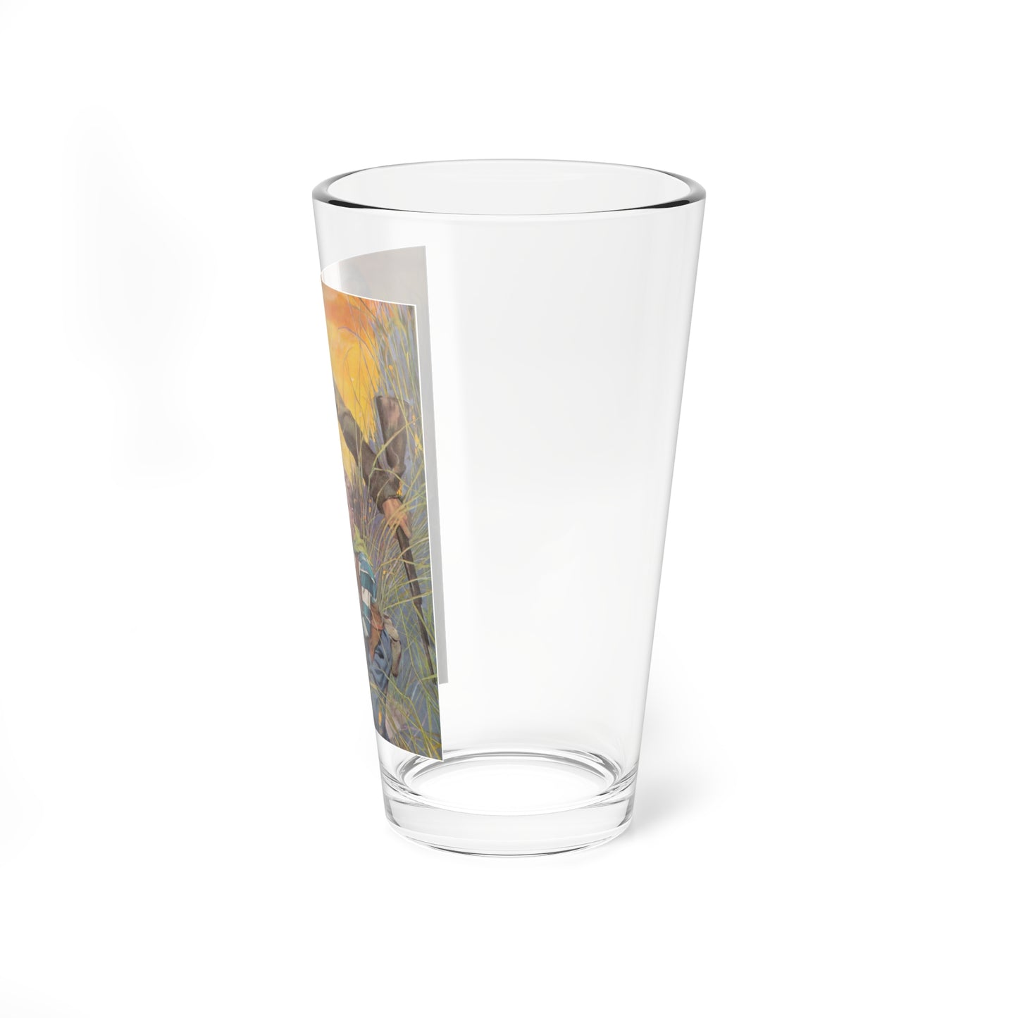 The Gauntlet Of Flames by Dorothy Cottrell, The Saturday Evening Post, 1952 (Magazine Illustration) Pint Glass 16oz