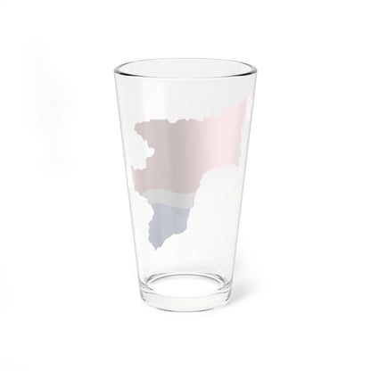 Flag-map of Amur Oblast (Russia) Pint Glass 16oz