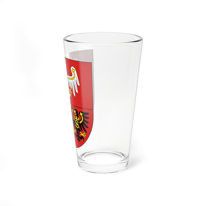 POL województwo warmińsko-mazurskie COA (Poland) (Coat of Arms) Pint Glass 16oz