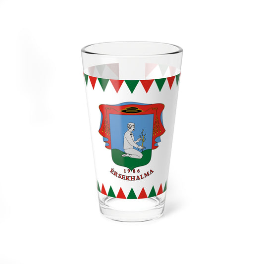 Flag of Ersekhalma (Hungary) Pint Glass 16oz
