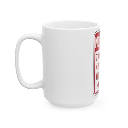 NYSDOT NYP1-8 (New York) (Road Sign) White Coffee Mug