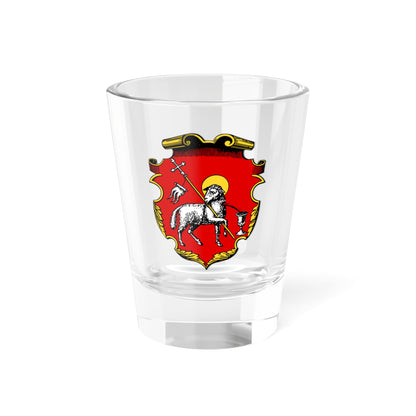 Herbarz Kaspra Niesieckiego Варминское епископство (Lithuania) (Coat of Arms) Shot Glass 1.5oz
