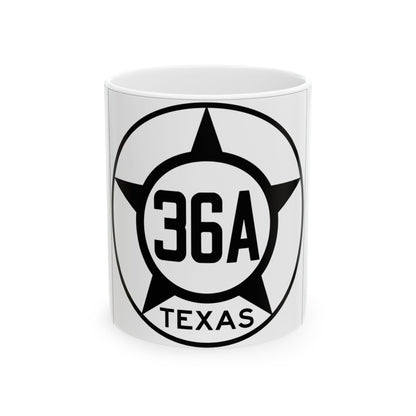 Old Texas 36A (Texas) (Road Sign) White Coffee Mug