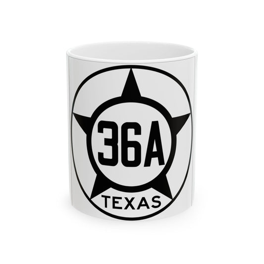 Old Texas 36A (Texas) (Road Sign) White Coffee Mug