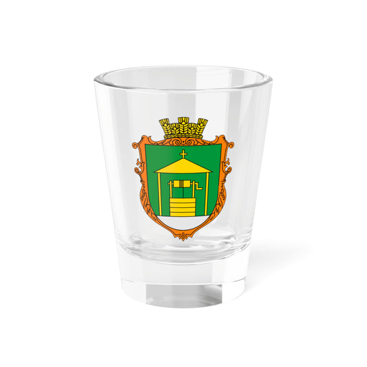 Coat of Arms of Hroziovo (Ukraine) (Coat of Arms) Shot Glass 1.5oz