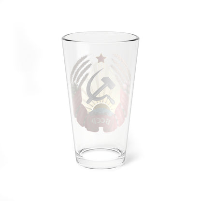 Emblem of the Byelorussian SSR 1938-1949 (Belarus) (Coat of Arms) Pint Glass 16oz