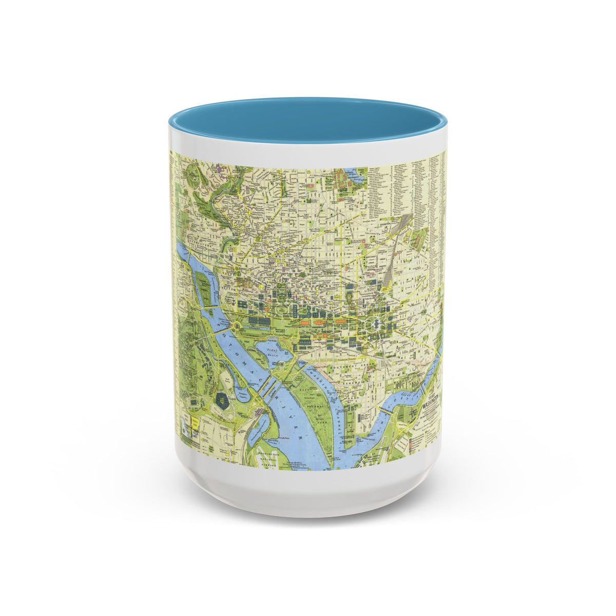 USA - Washington, Tourist (1964) (Map) Accent Coffee Mug