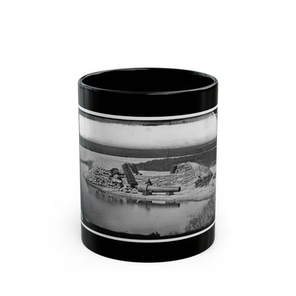 Morris Island, South Carolina. Battery Hays. One 8-Inch Parrot Rifle, Dismounted. Breaching Battery Against Fort Sumter (U.S. Civil War) Black Coffee Mug