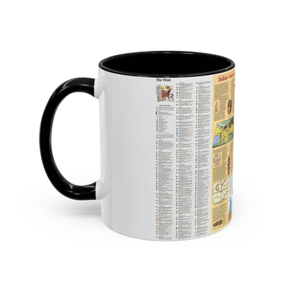 North America - Indian America - What You Can Visit Today (1991) (Map) Accent Coffee Mug