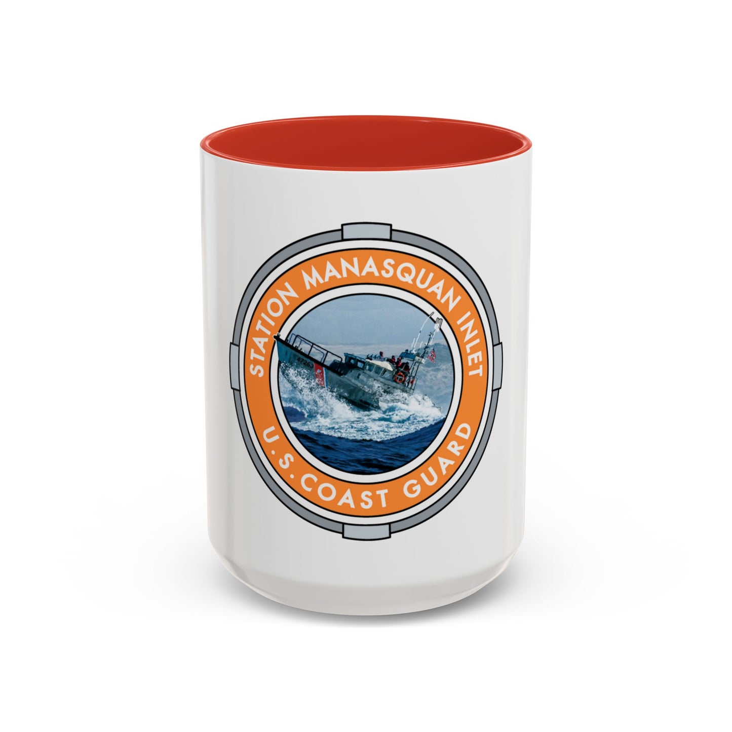 USCG Station Manasquan Inlet (U.S. Coast Guard) Accent Coffee Mug