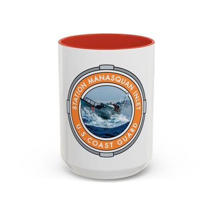 USCG Station Manasquan Inlet (U.S. Coast Guard) Accent Coffee Mug