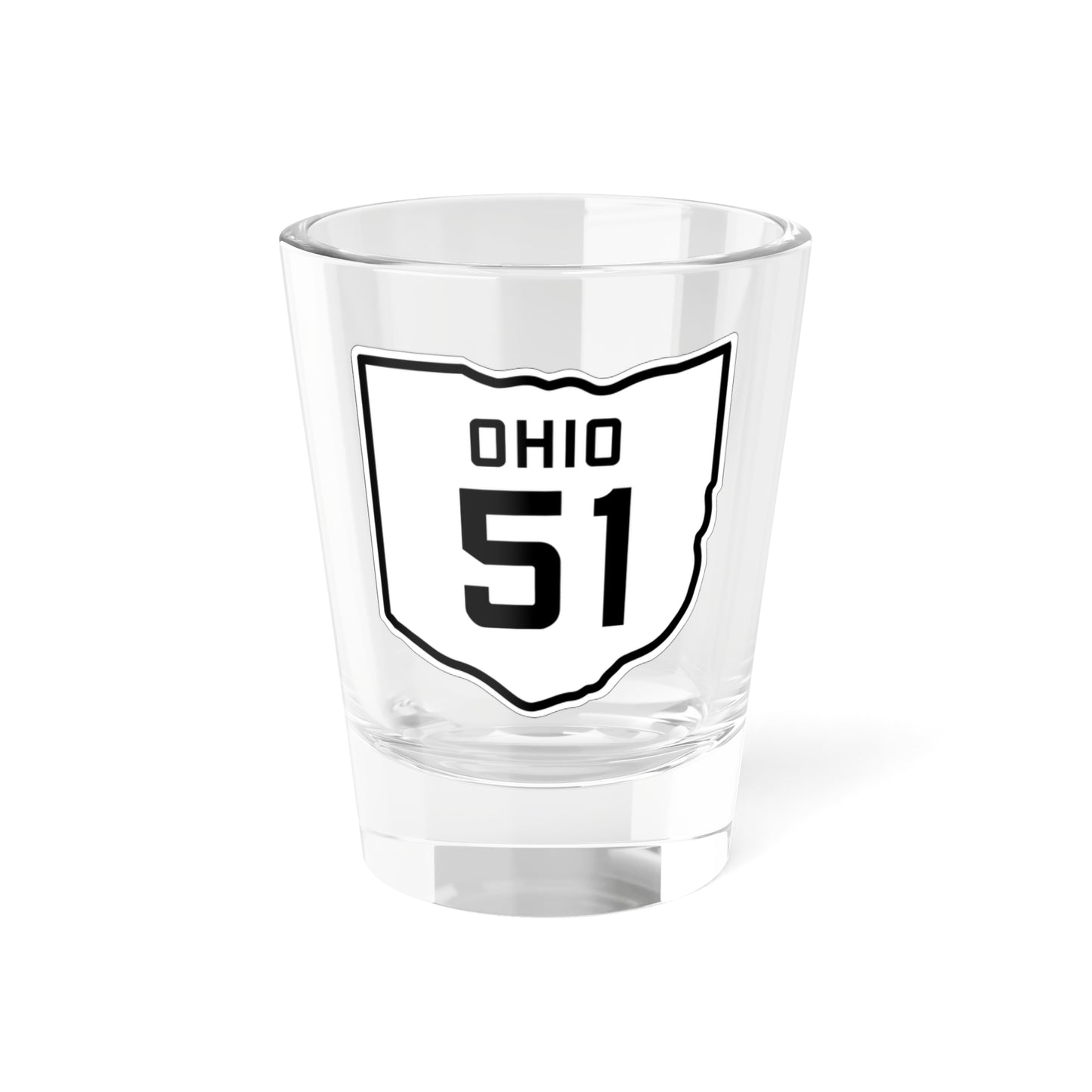 OH-51 1927 (Ohio) (Road Sign) Shot Glass 1.5oz