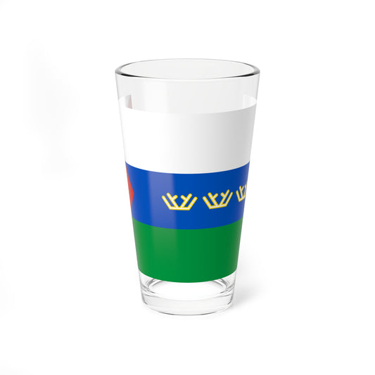 Flag of Tyumen Oblast 1995-2008 (Russia) Pint Glass 16oz