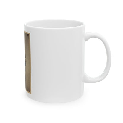 Portrait Of Union Officer Holding A Sword In His Arm (U.S. Civil War) White Coffee Mug