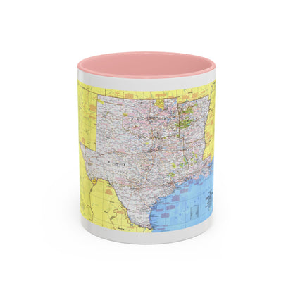 USA - South Central States 1 (1974) (Map) Accent Coffee Mug