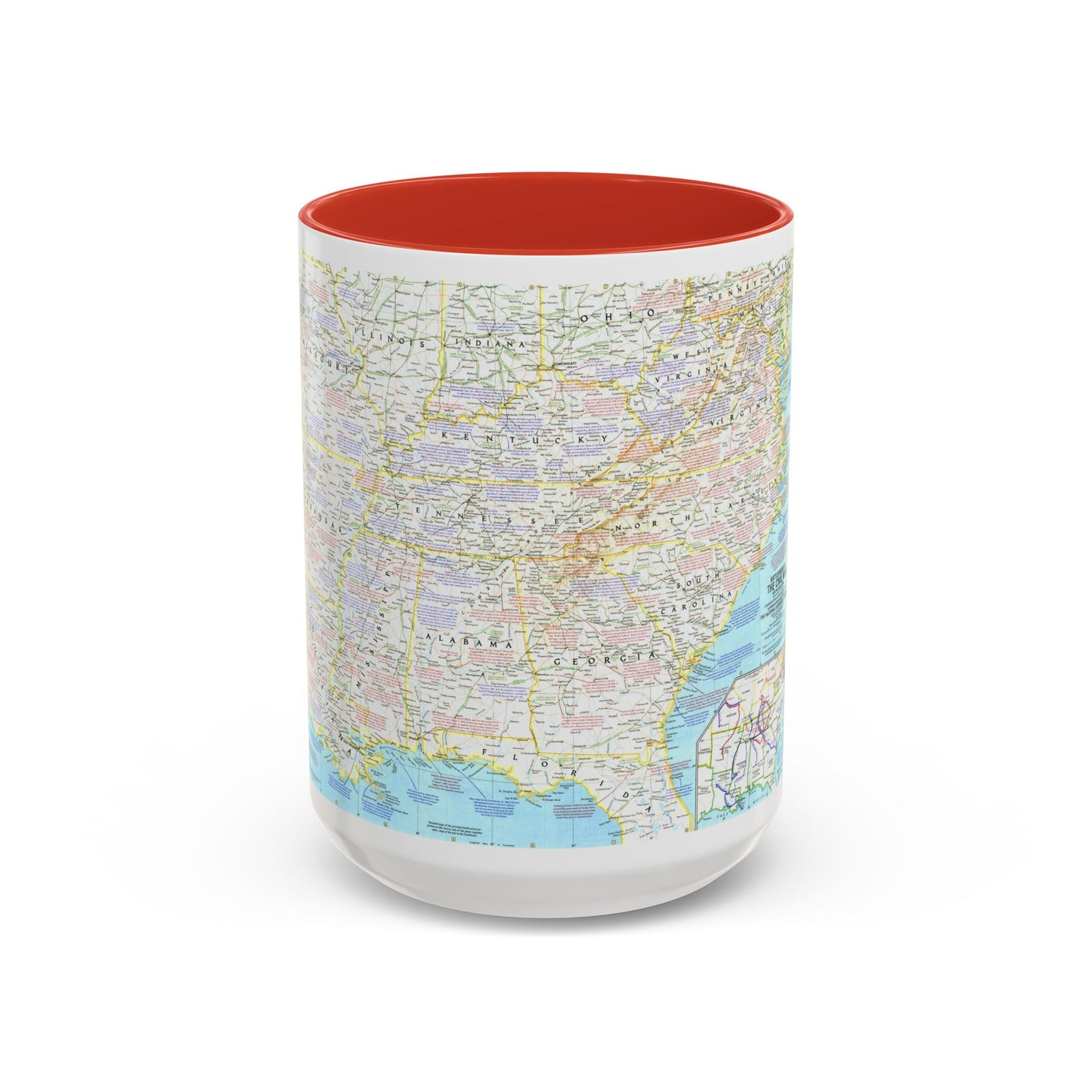 USA - Battlefields of the Civil War 1 (1961) (Map) Accent Coffee Mug