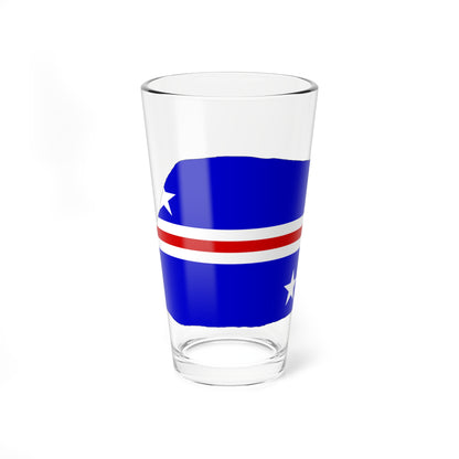 Jarvis Island flag map local (United States) Pint Glass 16oz
