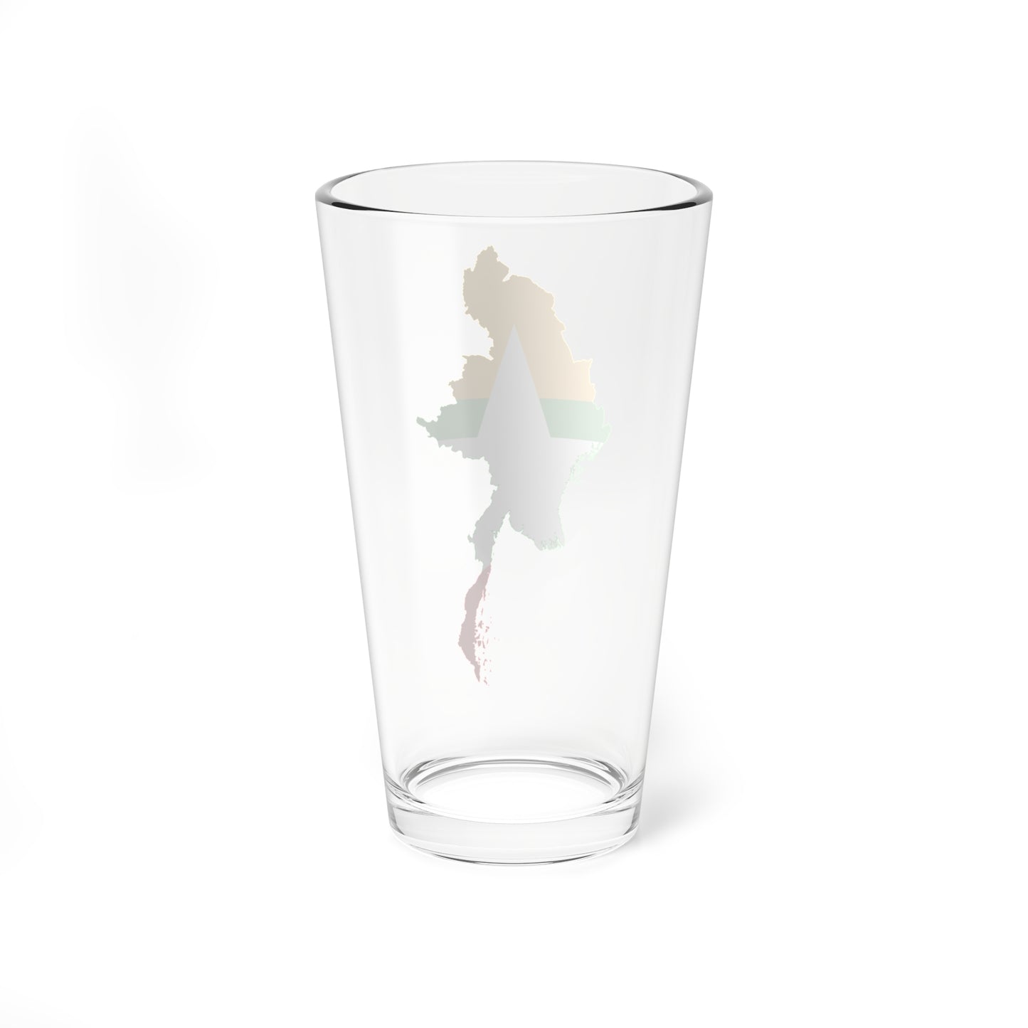 Flag map of Myanmar (Myanmar) Pint Glass 16oz