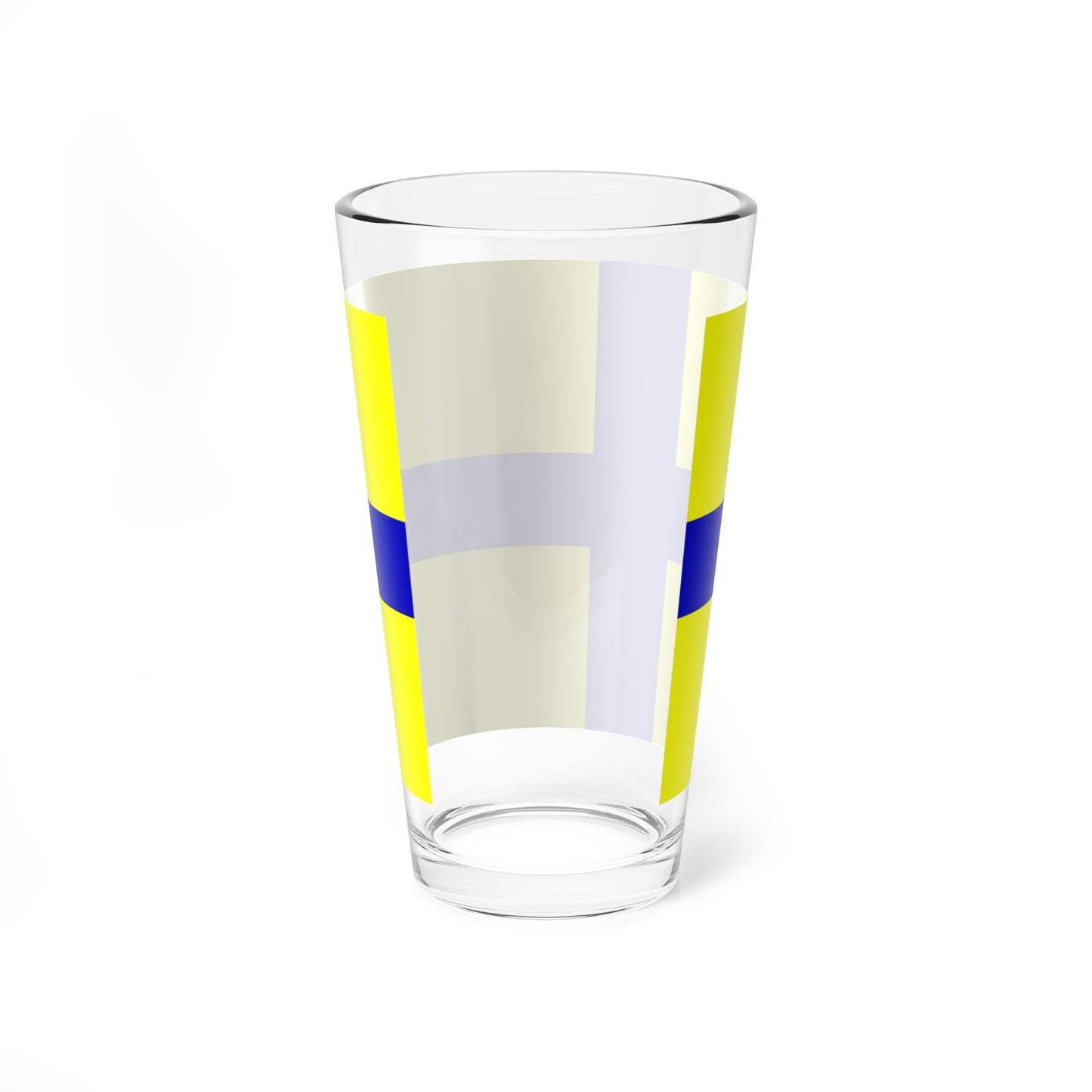 Flag of Ostergotland clear (Sweden) Pint Glass 16oz