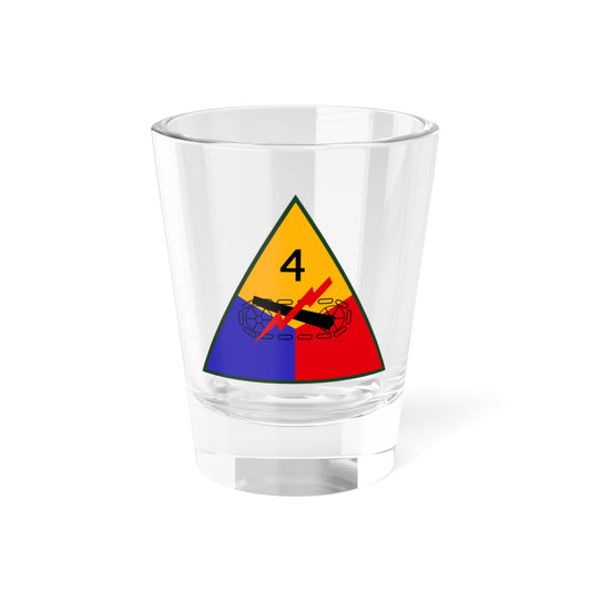 Verre à liqueur de la 4e division blindée (armée américaine) 1,5 oz