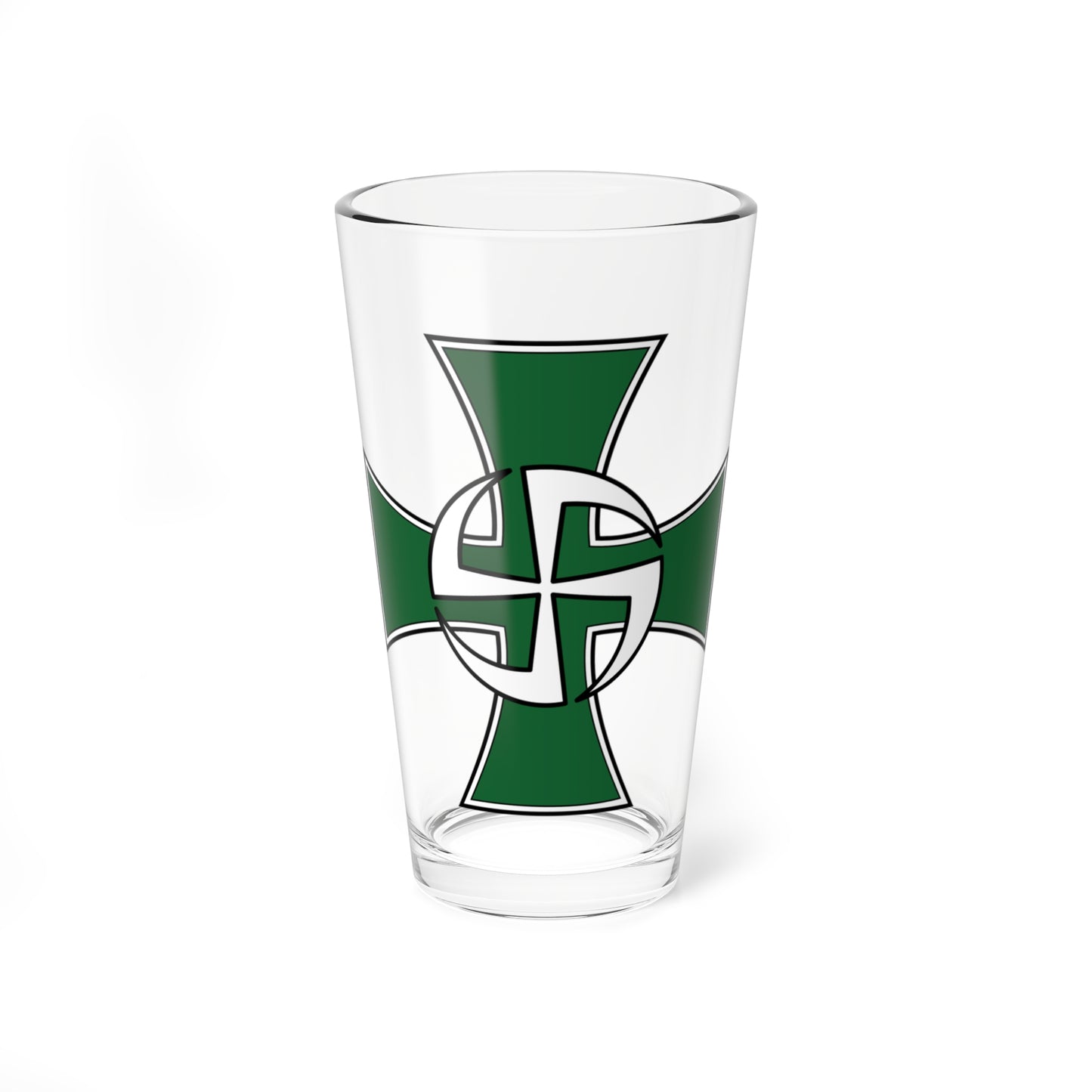 Utin Jääkärirykmentin joukko-osastoristi (Finland) (Coat of Arms) Pint Glass 16oz