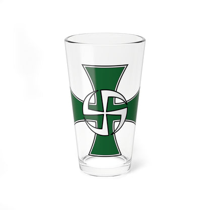 Utin Jääkärirykmentin joukko-osastoristi (Finland) (Coat of Arms) Pint Glass 16oz