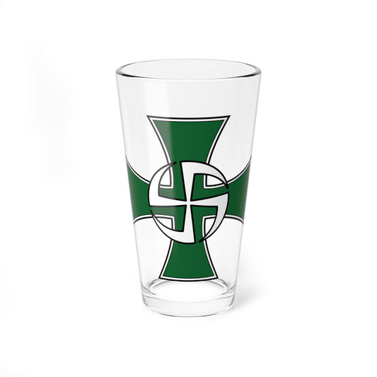 Utin Jääkärirykmentin joukko-osastoristi (Finland) (Coat of Arms) Pint Glass 16oz